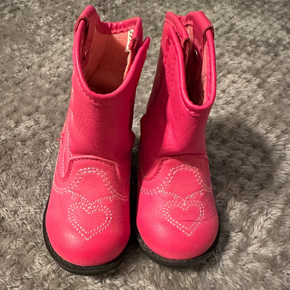 Pink Cowgirl Boots - Baby size 2